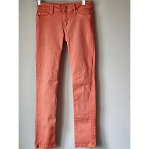 DL1961 Angel Mid-Rise Skinny Ankle Peach Jeans Coastal Cottagecore Size 25 A0009